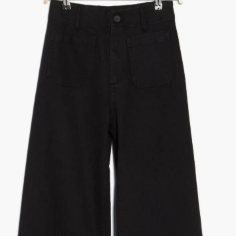 Vigoss Trouser Wide Leg Pants Black Denim NWT  Sz 31  This is a great deal!